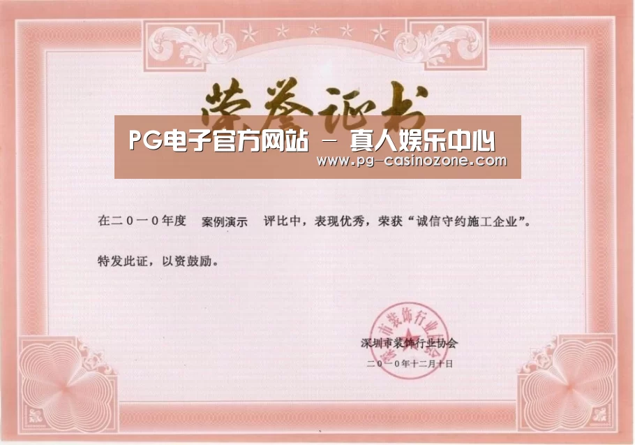 PG电子荣誉证书一(图1)